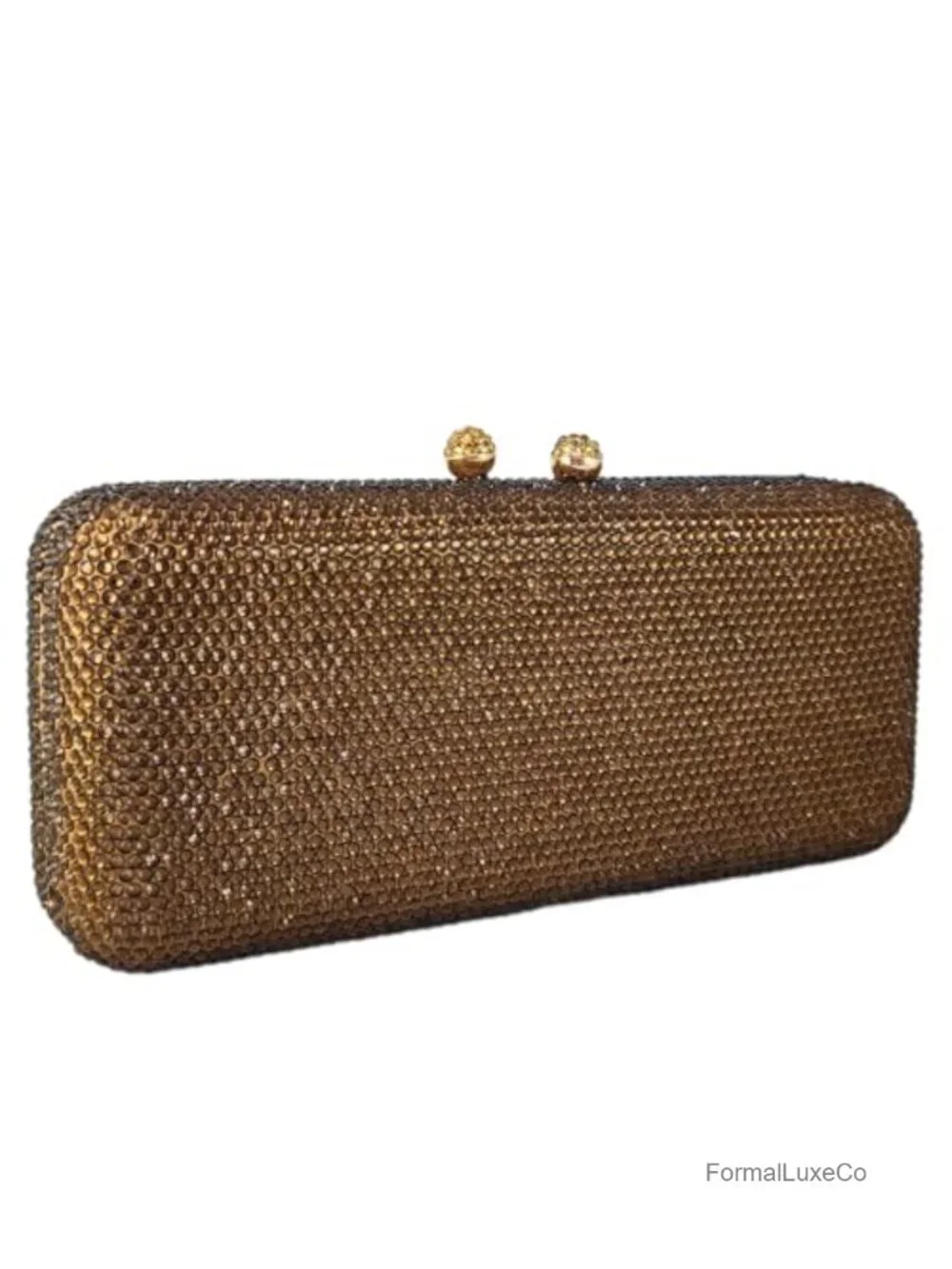 Crystal Rhinestone Clutch Evening Bag with Chain Straps
